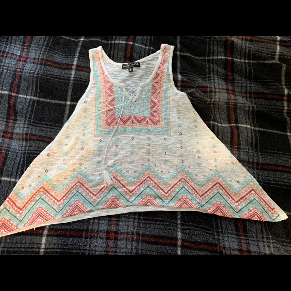 Long, flare tank top